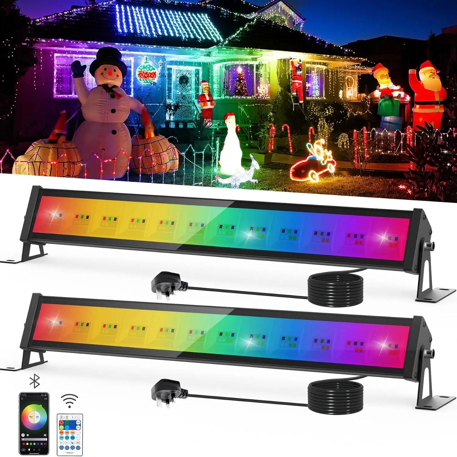 Smart Garden Uk - 50W RGB LED Floodlight Bar With