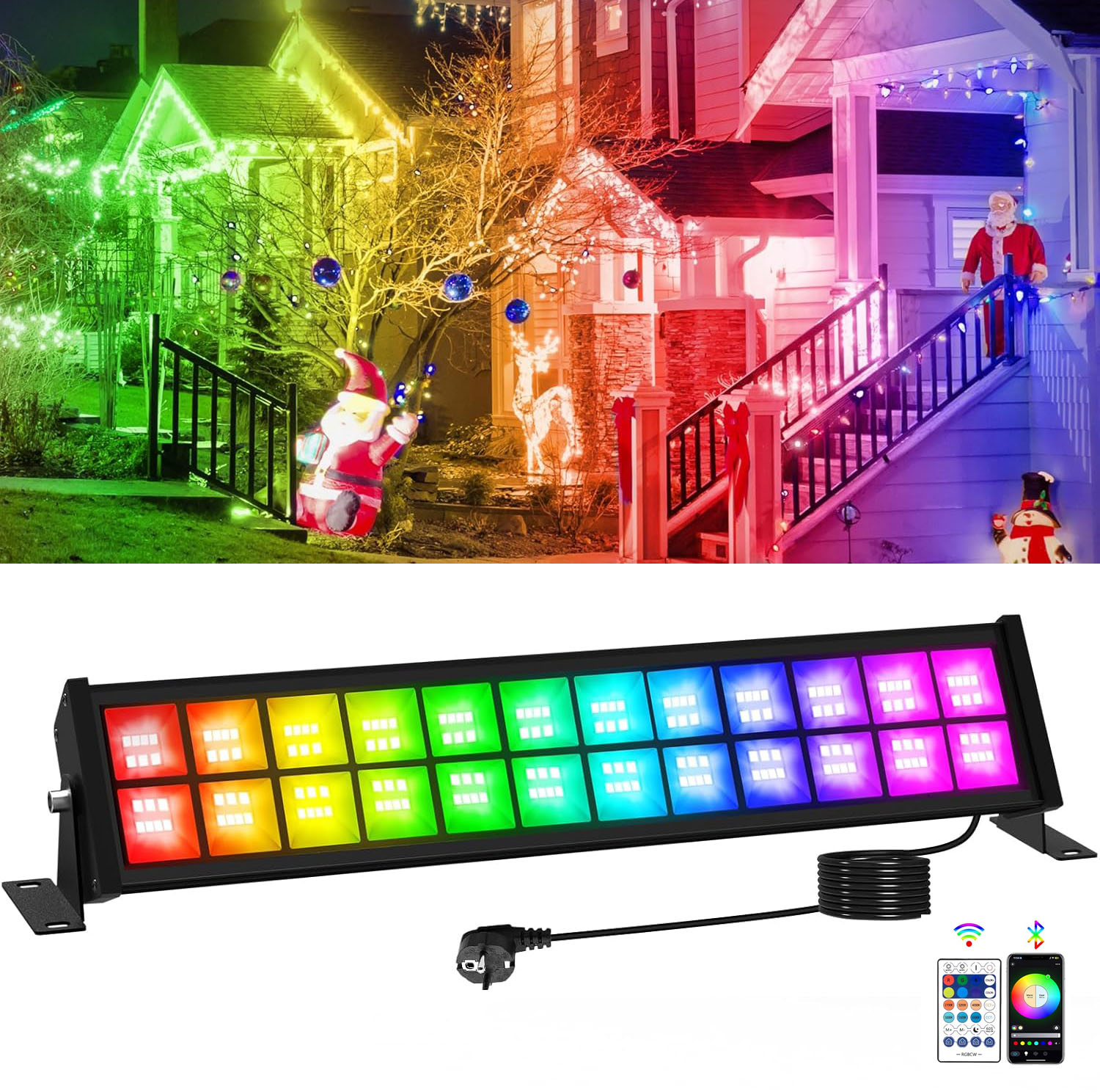 Smart Garden Uk - 50/72W RGB LED Floodlight Bar With
