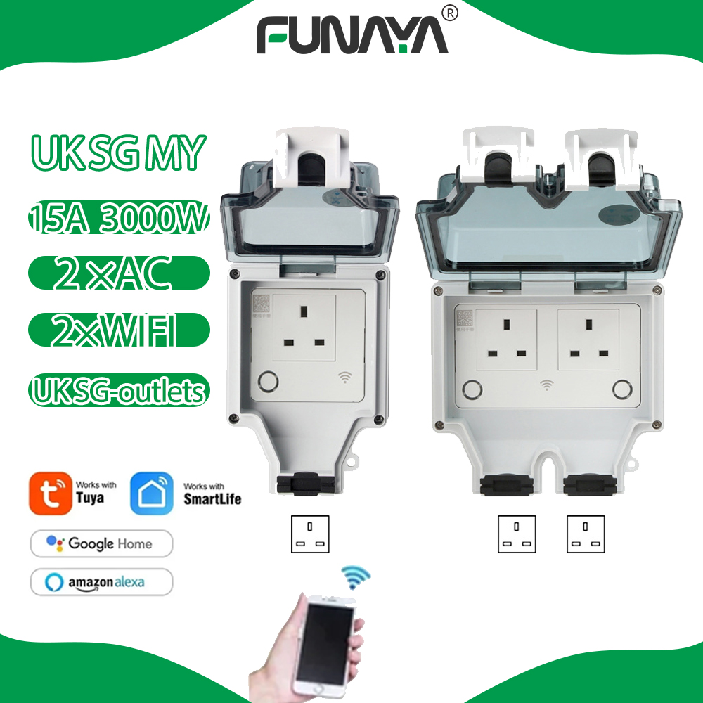 Smart Garden Uk - Tuya WIFI Smart Outdoor Socket UK