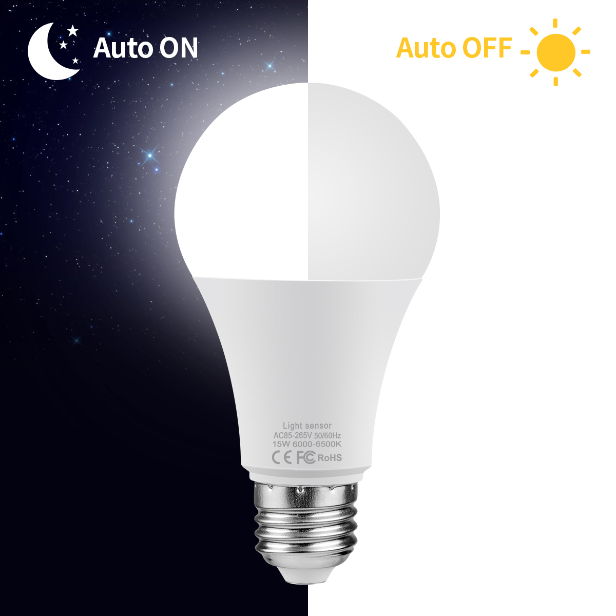 Smart Garden Festoon Lights - AC110V/220V Day Night Light Auto ON