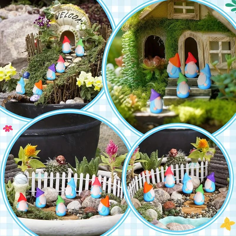 Smart Garden Mini - 10/20/40/100pcs Mini Resin Gnomes Statues Ornaments
