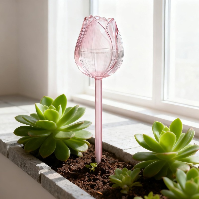 Pink Tulip Plant Watering Ball - đánh giá và giá Plant Watering Globe