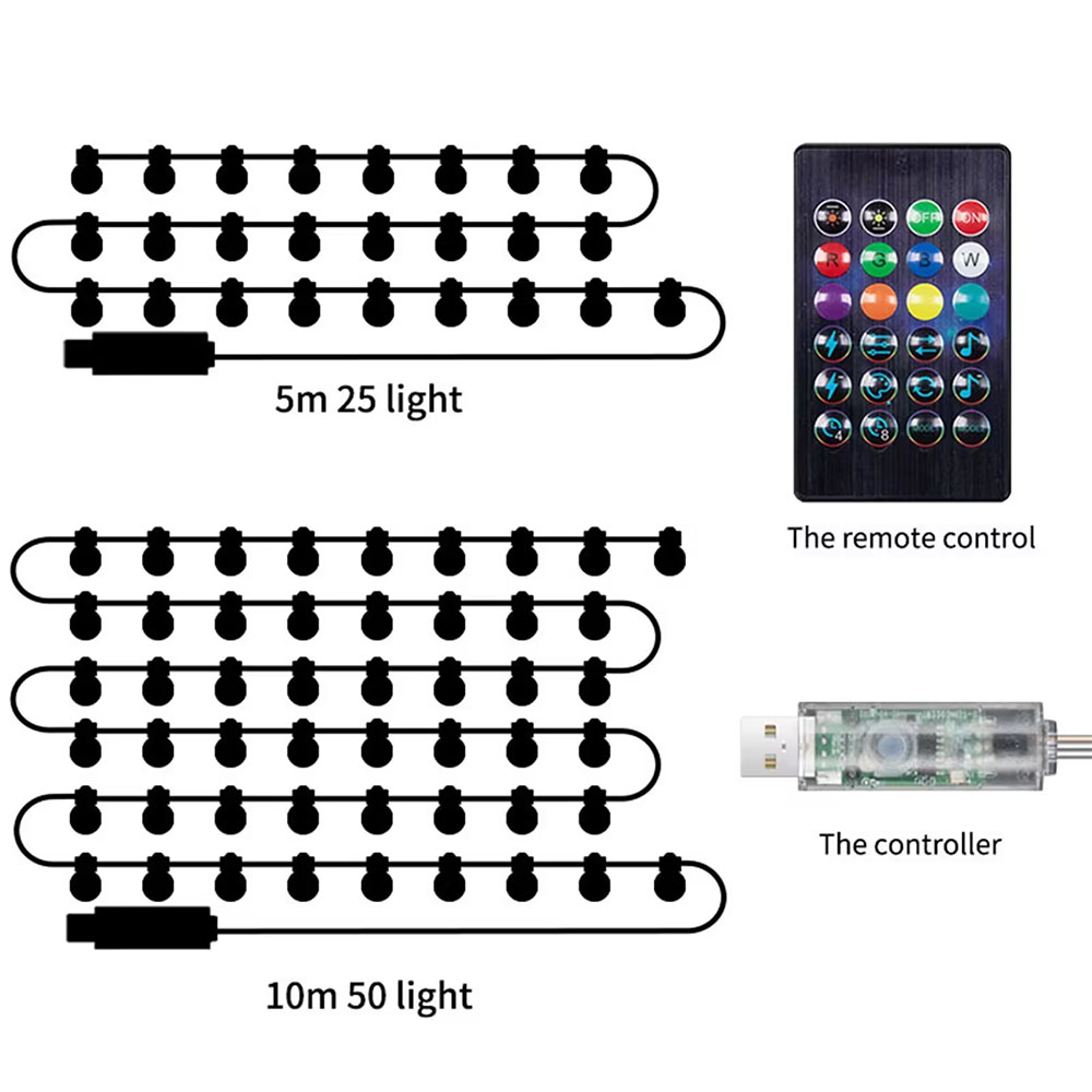Smart LEDs Bulb String Light U - đánh giá và giá Smart Garden Festoon Lights