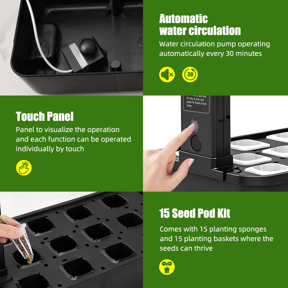 15-Pods Indoor Hydroponic Gard - đánh giá và giá Smart Pod Garden