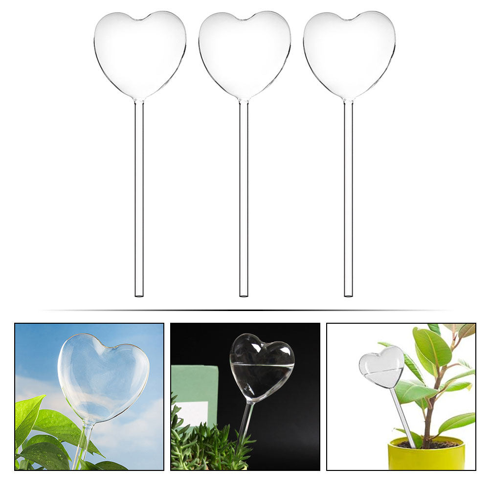 3Pcs Heart Shaped Glass Self W - đánh giá và giá Plant Watering Globe
