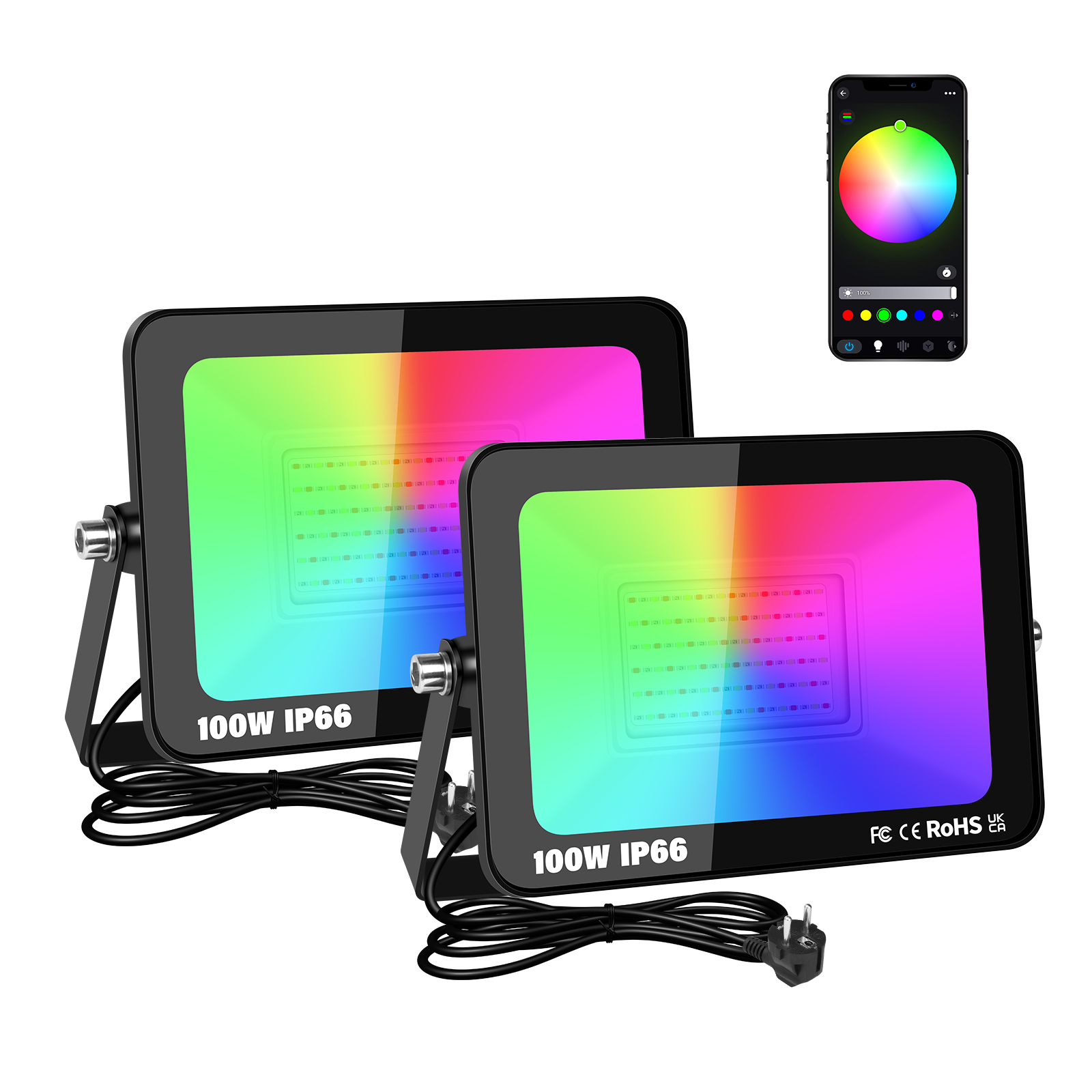 SKYWORLD APP RGB Smart Floodli - đánh giá và giá Smart Garden Drawing