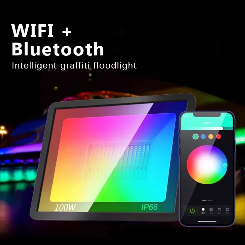 RGB TUYA Floodlight Smart APP  - đánh giá và giá Smart Garden Drawing