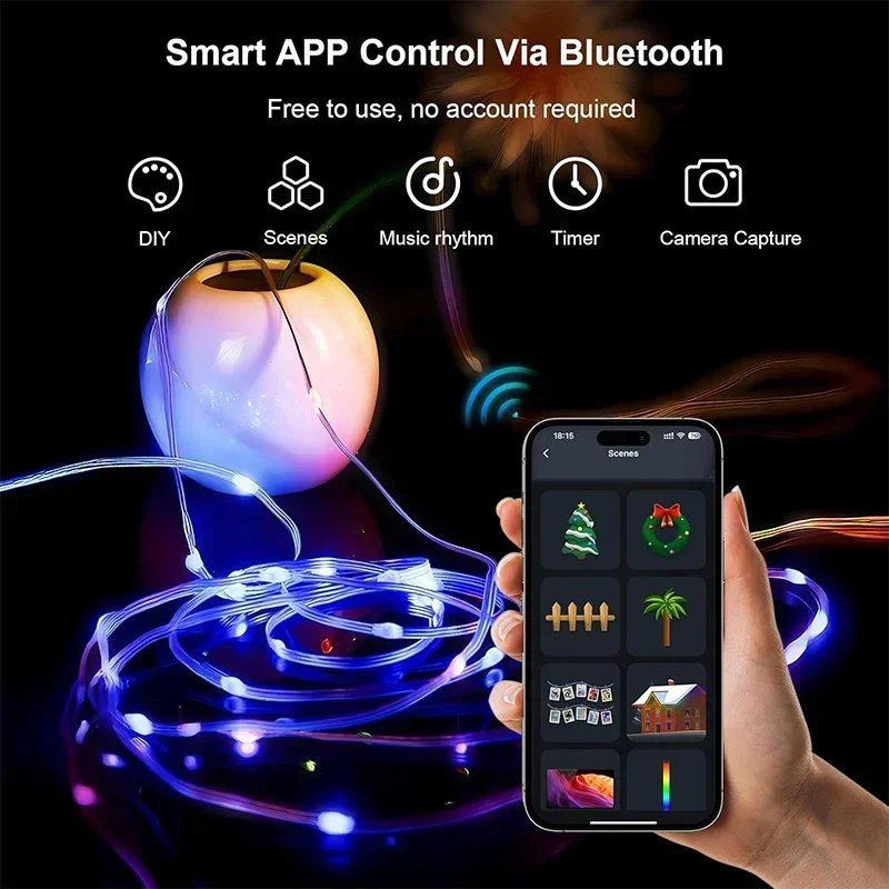 DIY RGBIC Smart String Lights  - đánh giá và giá Smart Garden Festoon Lights