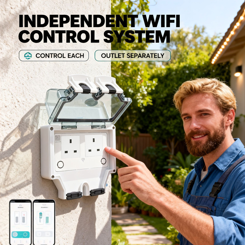 Tuya WIFI Smart Outdoor Socket - đánh giá và giá Smart Garden Uk