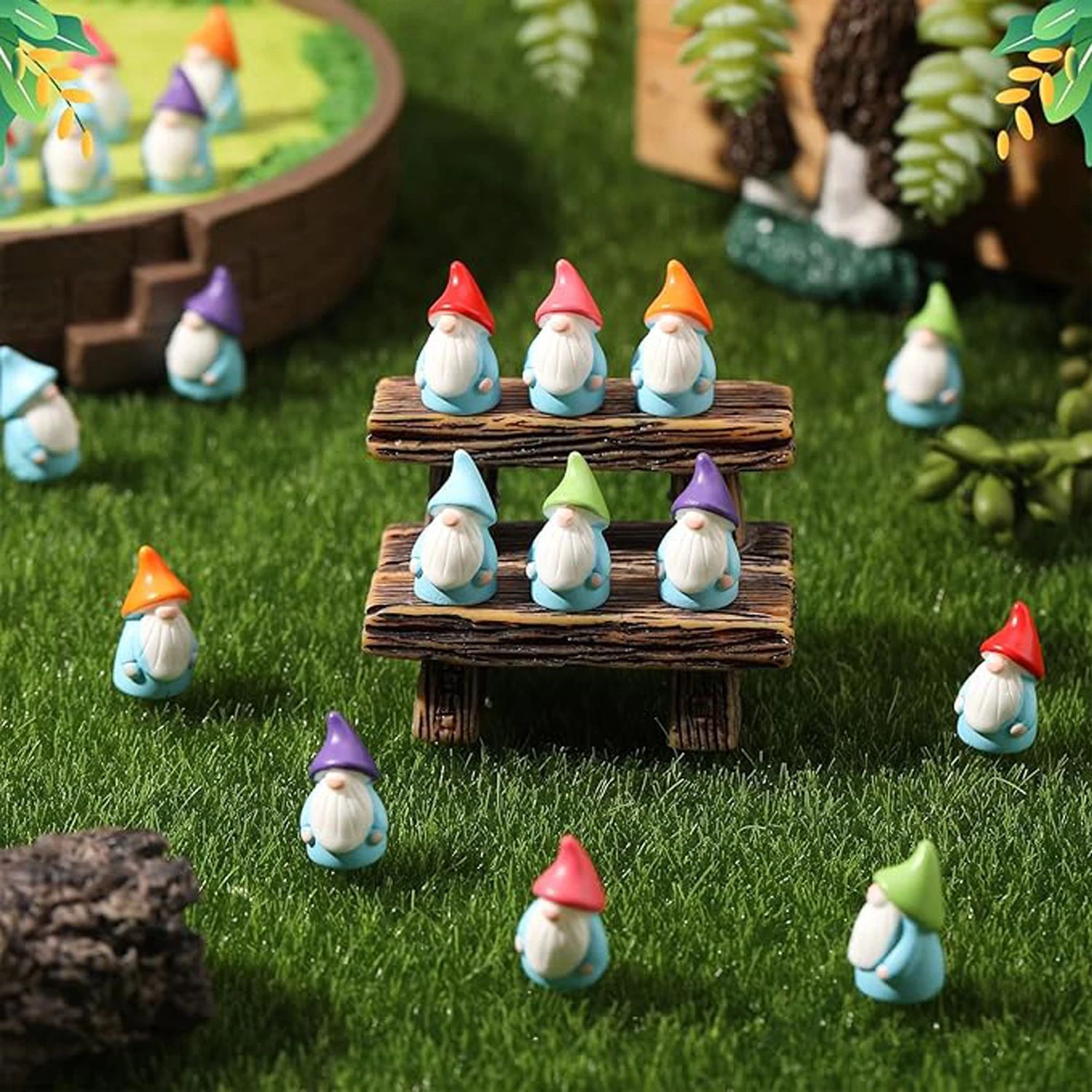 10/20/40/100pcs Mini Resin Gno - đánh giá và giá Smart Garden Mini