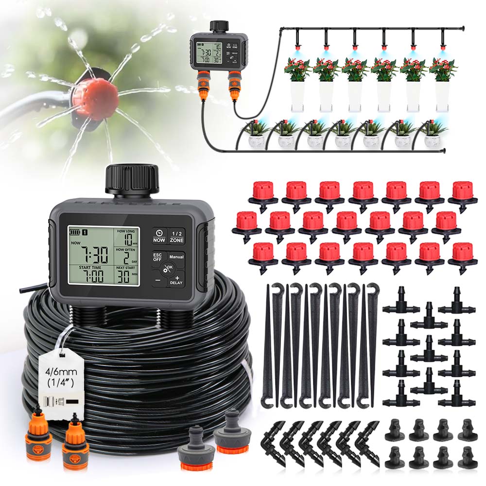 Dual Zone Independent Display  - đánh giá và giá Smart Garden Timer