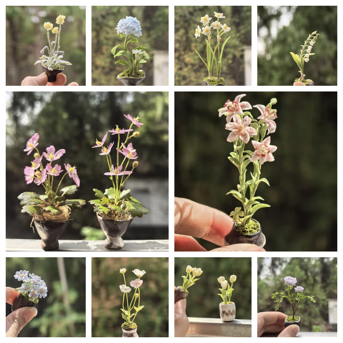 Handmade Miniature Flower Set  - đánh giá và giá Smart Garden Mini