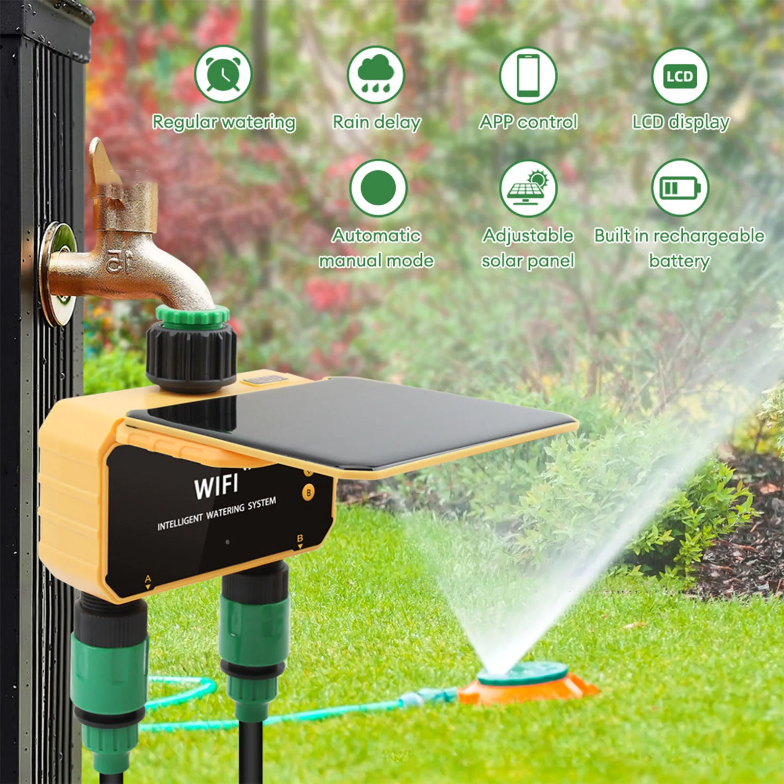 Solar WiFi Smart Irrigation Ti - đánh giá và giá Smart Garden Timer