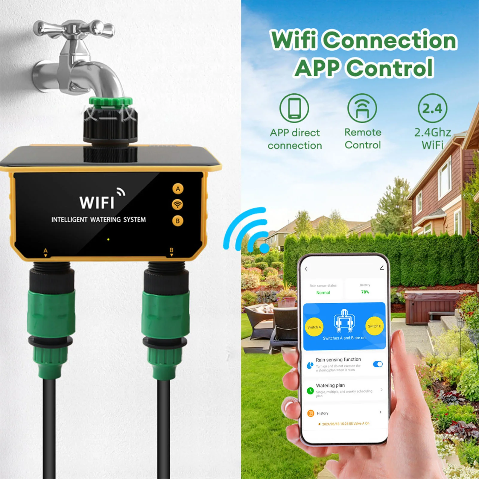 Solar WiFi Smart Irrigation Ti - đánh giá và giá Smart Garden Timer