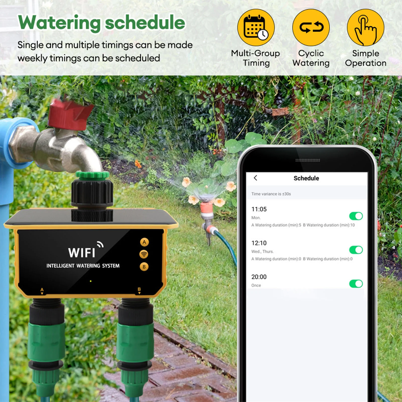 Solar WiFi Smart Irrigation Ti - đánh giá và giá Smart Garden Timer