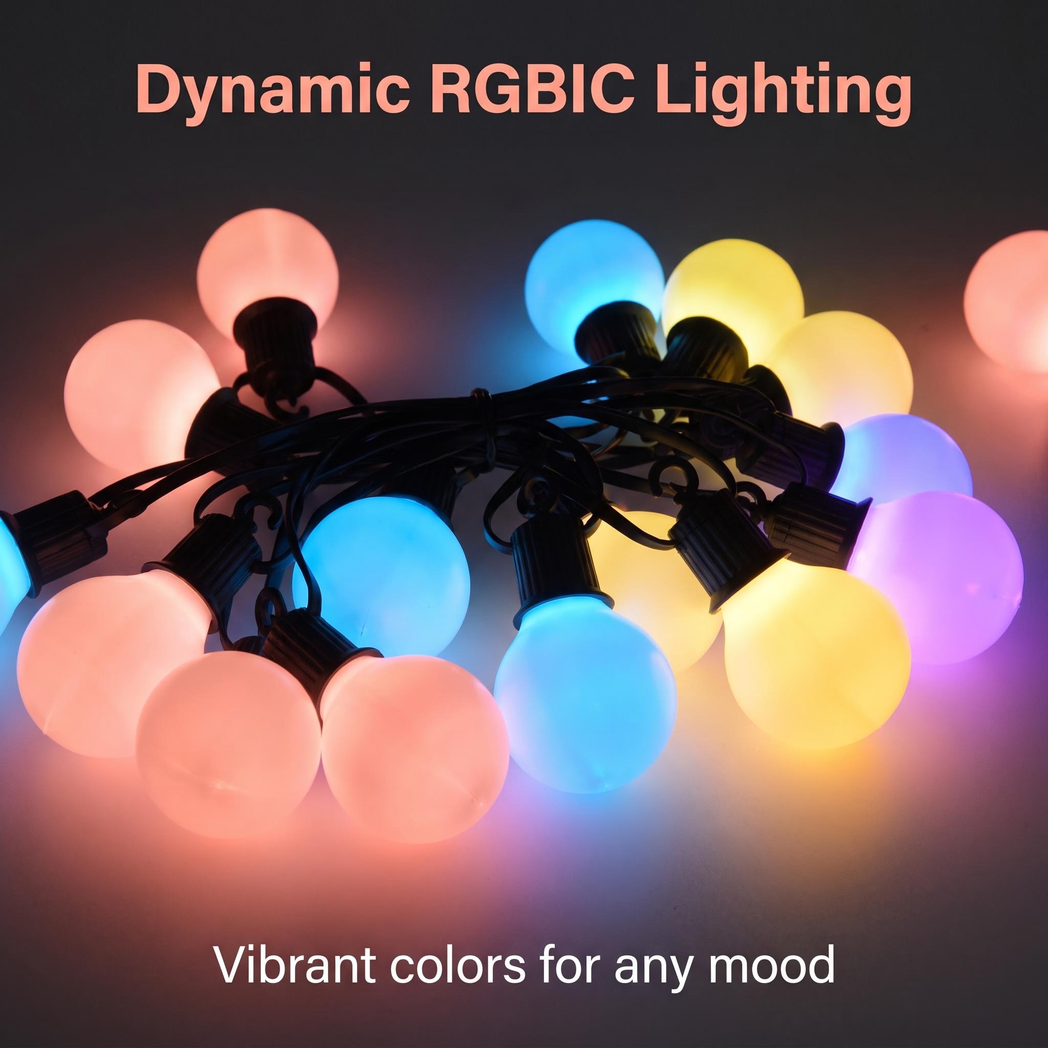 Smart WIFI G40 LED Bulb String - đánh giá và giá Smart Garden Festoon Lights